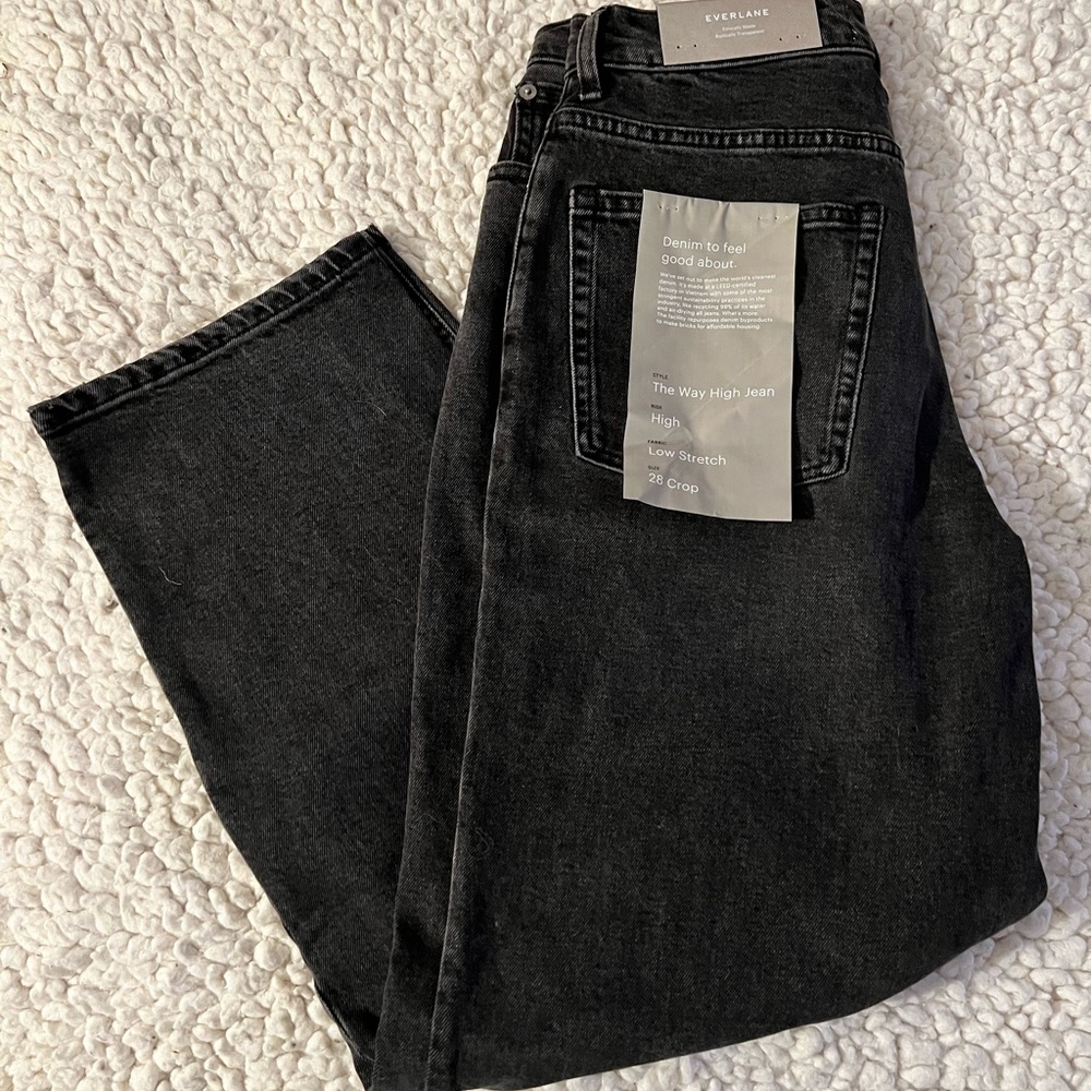 Everlane Way-High Straight Leg Jeans